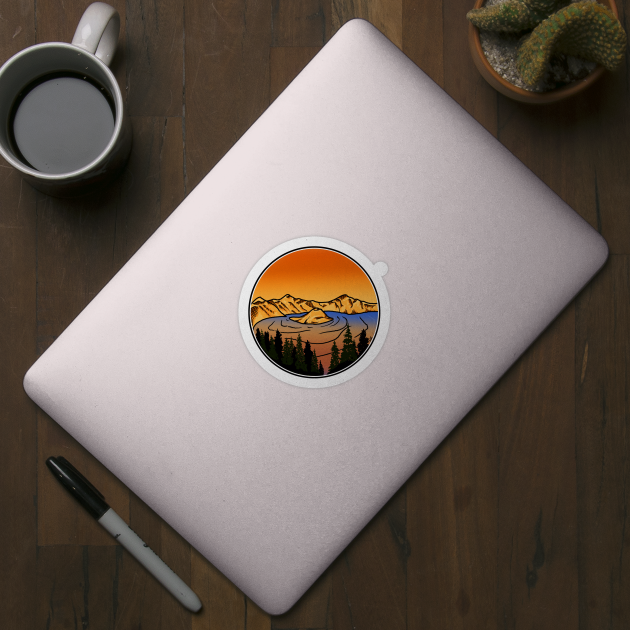 Crater Lake Sunset by FernheartDesign